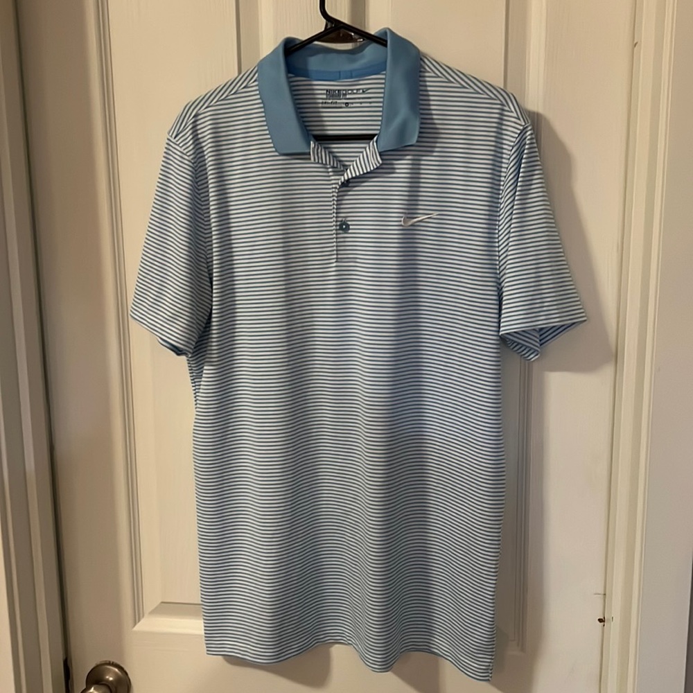nike golf polo striped medium